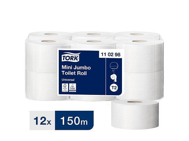 TORK Universal Mini Jumbo T2 2-ply 12-pack