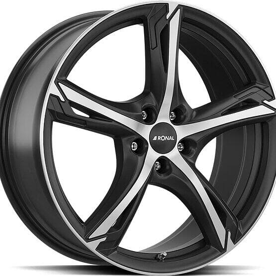 Ronal R62 Jet Black Matt Front Cut 7,5X18 5/100 ET35 CB68