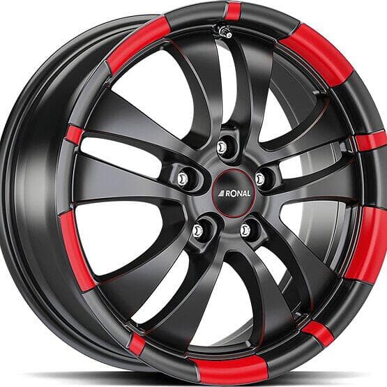 Ronal R59 Jet Black Matt Red Rim 7,5X18 5/112 ET51 CB76