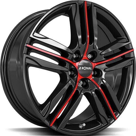 Ronal R57 MCR Jet Black Red Spoke 7,5X18 5/100 ET45 CB68