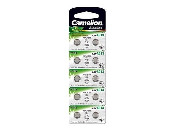 Camelion Knappcell Batterier AG13 / SR44 / 1166A / LR44 10 pack