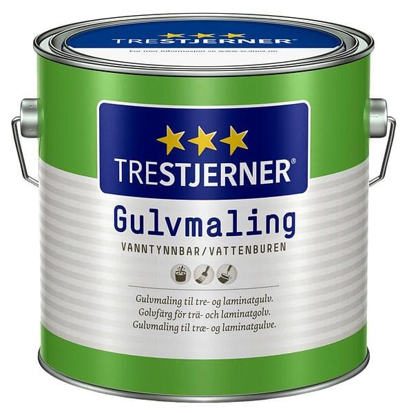 Trestjerner Golvfärg Vattenbaserad Vit 3L