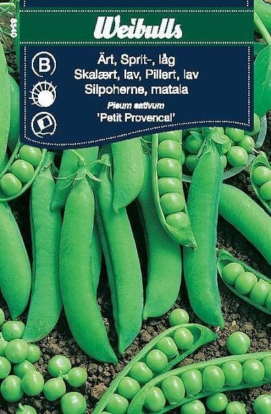 Weibulls Grönsaksfrö Frö Märgärt Ärt låg Spritas Petit Provencal Grön