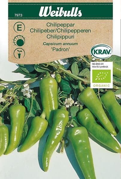 Weibulls Frö Chilipeppar Padron KRAV Röd