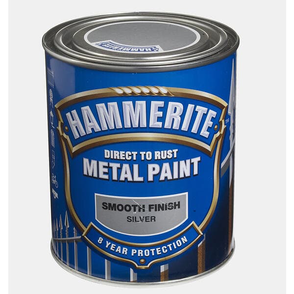 Hammerite Direct to Rust Metal Paint Smooth Silver 0,75L