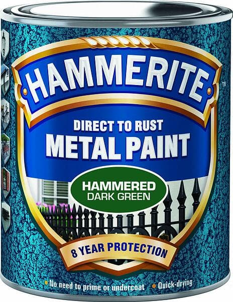 Hammerite Direct to Rust Metal Paint Hammered Dark Green 0,75L