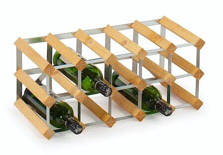 Traditional Wine Racks 15 Flaskors Påbyggnadsbart Vinställ Ljus