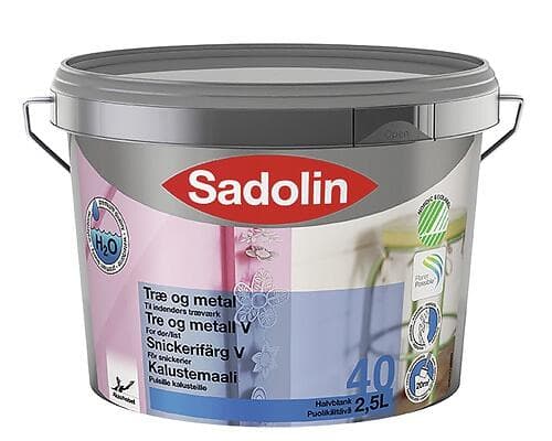 Sadolin Snickerifärg Vattenbaserad Halvblank G40 Inne 0,5L