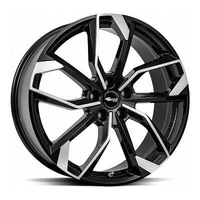 Brock Wheels RC34 Black Full Polish 8.5x19 5/114.30 ET54.5 CB67.1