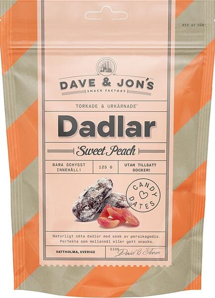 Dave & Jon’s Dadlar Sweet Peach 125g