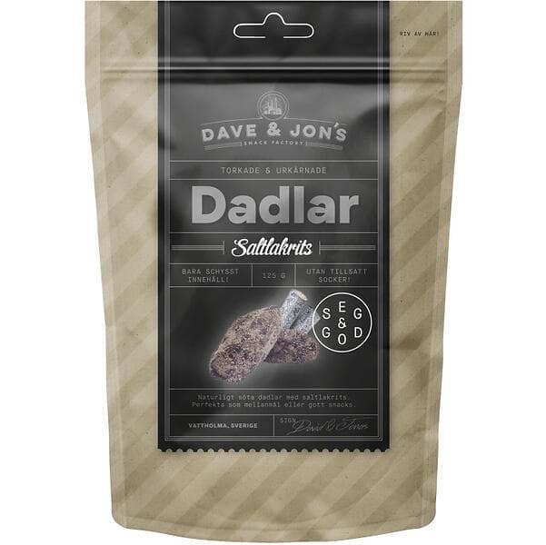 Dave & Jon’s Dadlar Saltlakrits 125g