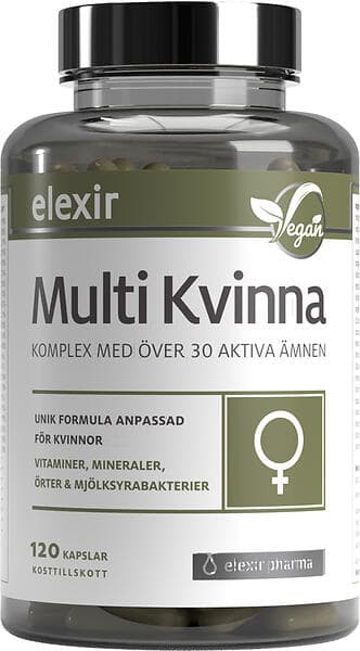 Elexir Multi Kvinna Vegan 120 Kapslar