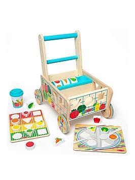 Melissa & Doug Wooden Shape Sorting Grocery Cart