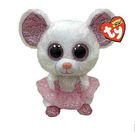TY Beanie Boos Nina White Ballerina Mouse 15cm