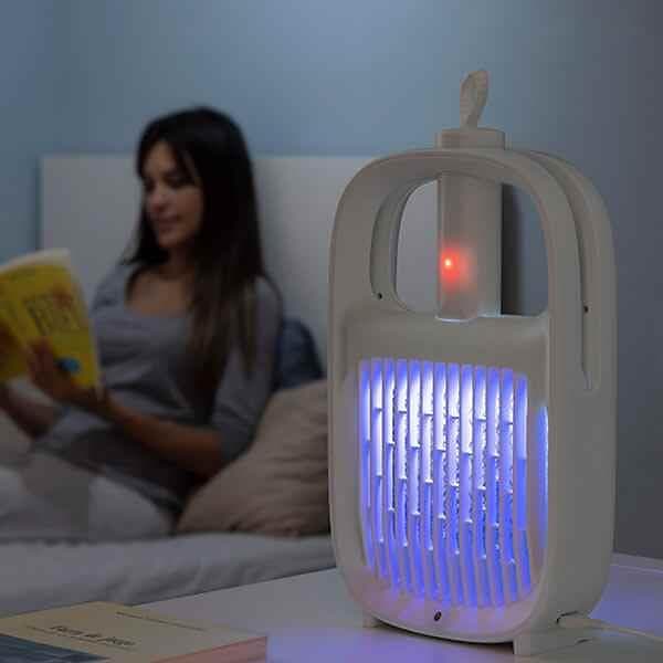InnovaGoods 2 in 1 Rechargeable Mosquito Repellent Lamp and Insect-killing Racquet Swateck