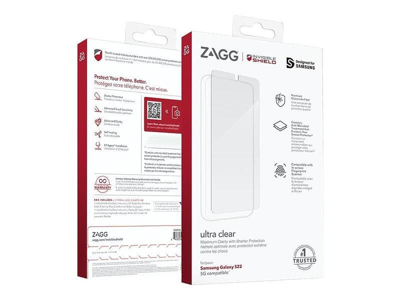 Zagg Invisibleshield Ultra Clear+ for Samsung Galaxy S22 + Screen