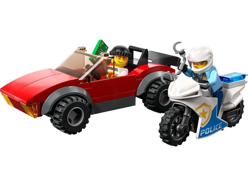 LEGO City 60392 Biljakt med polismotorcykel