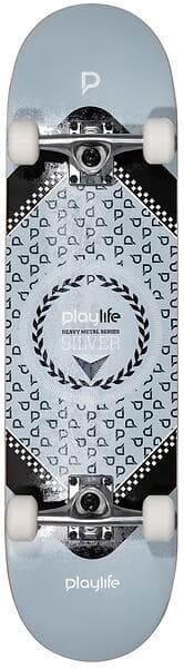 Playlife Heavy Metal Silver Skateboard