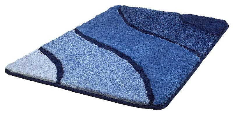Kleine Wolke Badrumsmatta Wave marine blau 55x65 cm