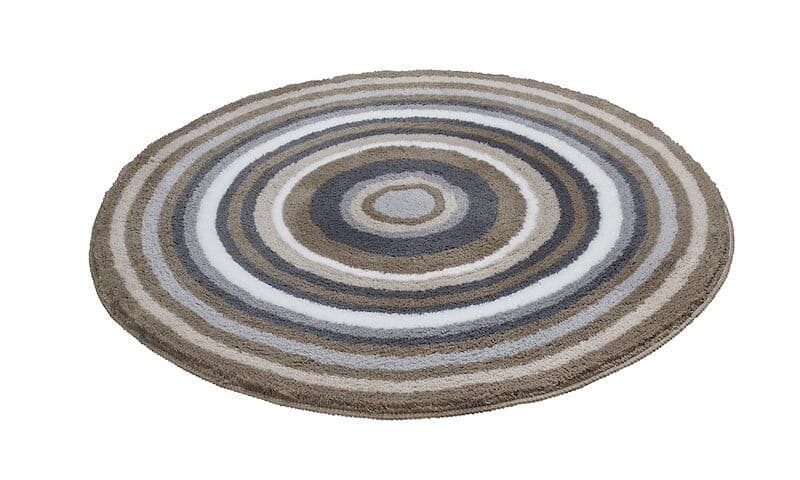 Kleine Wolke Badrumsmatta Mandala Taupe 80 cm rund