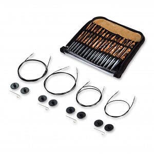 Prym KnitPro Ändstickorset Trä Set med utbytbara kablar 60-120 cm 4-10mm