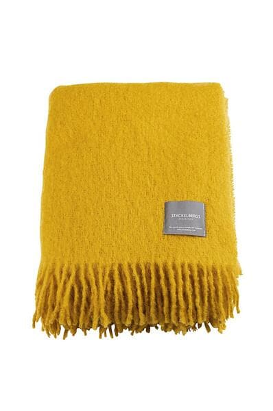 Stackelbergs Pläd Mohair Blanket - Gul (130x170cm)