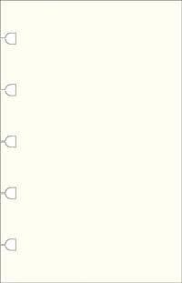 Filofax Pocket Notebook refill plain paper white