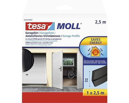 Tesa TesaMoll Garage Profile 2,5m (Svart)