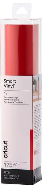 Cricut Smart Vinyl Permanent ark 33 x 366 cm (röd)