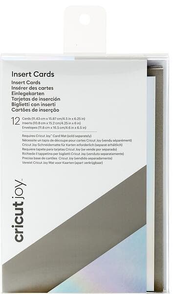 Cricut Joy A6 insättskort 12-pack (grey/holographic)