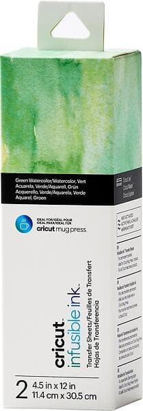 Cricut Infusible Ink överföringsark 2-pack (green watercolor)