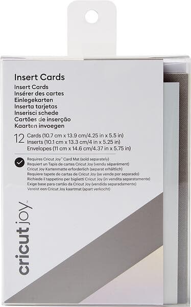 Cricut Joy insättskort A2 12-pack (grey/holo)