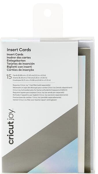 Cricut Joy insättskort A1 15-pack (grey/holo)