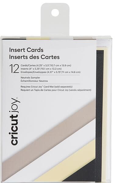 Cricut Joy A2 Neutrals instickskort (12-pack )