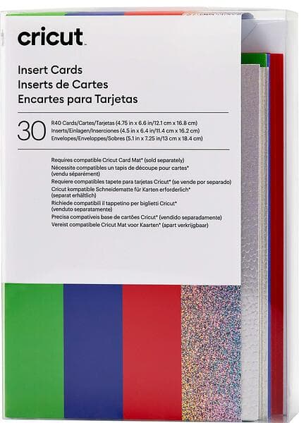 Cricut -inläggskort 30-pack (Rainbow)