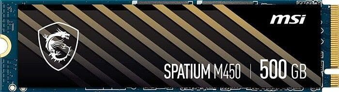 MSI Spatium M450 PCIe 4.0 NVMe M.2 SSD 500GB