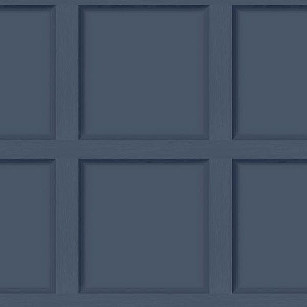 Holden Decor 12980 Modern Wood Panel 3D Effect Navy Blue Wallpaper 12982