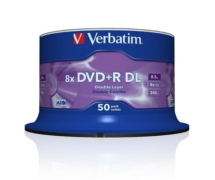 Verbatim DVD+R DL 8,5GB 8x 50-pack Spindel
