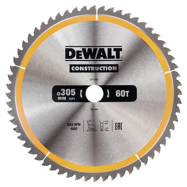 Dewalt DT1960-QZ Sågklinga 305 x 30 mm, 60T