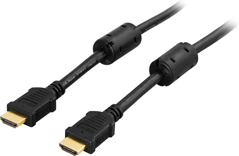 Deltaco Ferrite HDMI - HDMI High Speed with Ethernet 5m