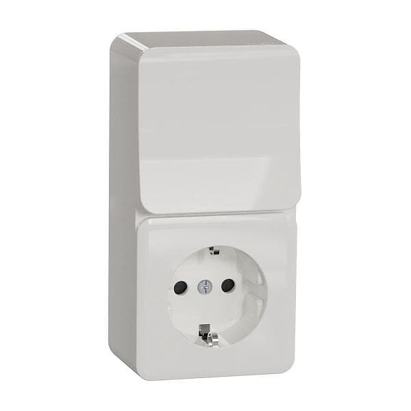 Schneider Electric Exxact Kombi-strömställare strömställare 1-vägsuttag Trapp/1-polig