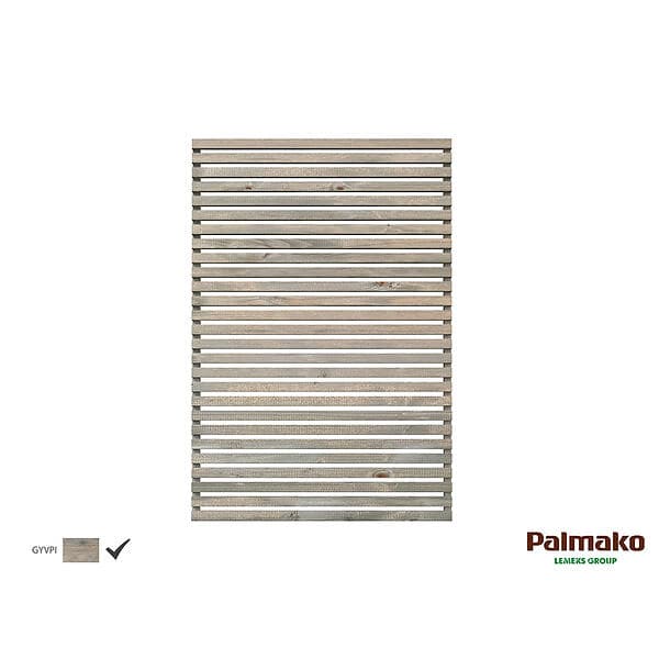 Palmako Skärm Line 120x170 cm grå tryckimpregnerad 109558