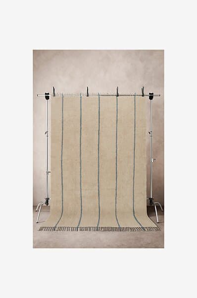 Jotex JASMINE bomullsmatta 200x300 cm Sand/blå 300 200