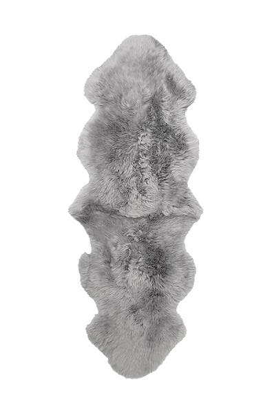 Skinnwille Fårskinn Gently Dubbelt Lightgrey 180x60