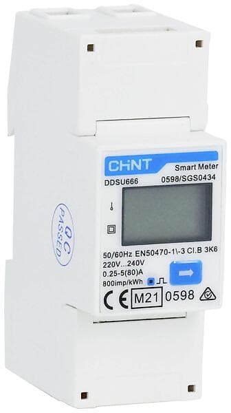 Chint G DDSU666 220/230V 5(80)A RS485 2P MID Elmätare 3-fas