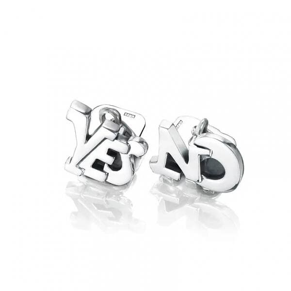 Efva Attling Yes/No Cufflinks Manschettknappar Silver
