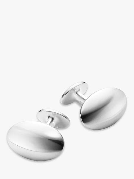 Georg Jensen MEN'S CLASSIC OVAL manschettknappar Silver