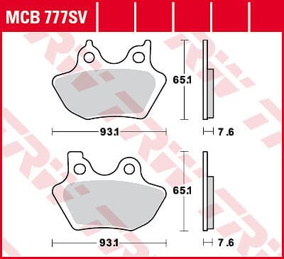 TRW Bromsbeläggssats, skivbroms MCB777SV