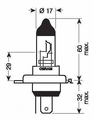 Osram Truckstar Pro H4 24v halogenlampa