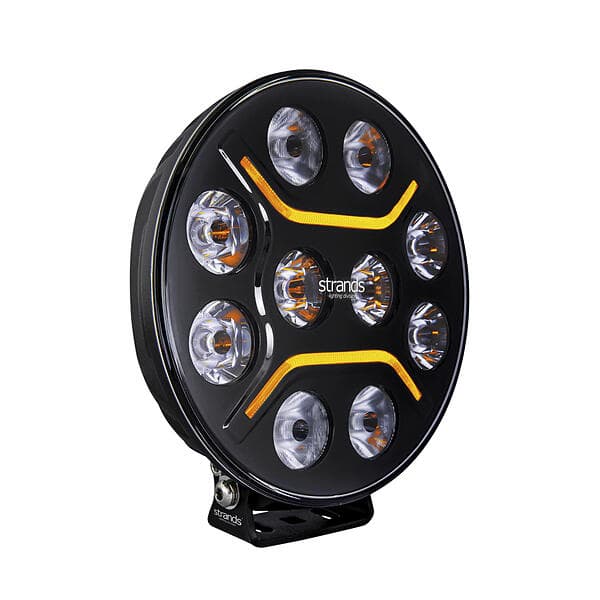 Strands Extraljus Dark Knight Intense 9 Rund / 22 cm 150W 2 st Komplett paket